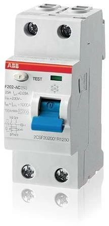 ABB F202A-25/0,03 FI-Schalter, 25A, 0,03A, 2-Polig (2CSF202101R1250)
