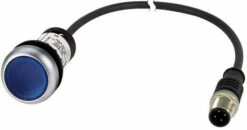 Eaton C22-DL-B-K10-24-P62 Leuchtdrucktaste Mit M12A-Stecker, Tastend, Blau (185585)