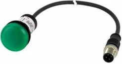 Eaton C22-L-G-24-P1 Leuchtmelder Mit M12A-Stecker, LED-Fassung, Grün (185120)