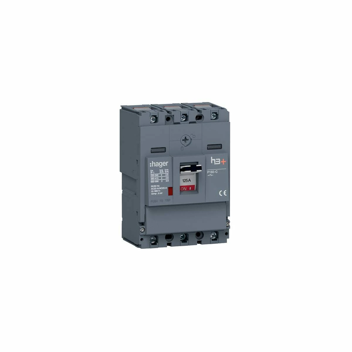 Hager HCS125AC Lasttrennschalter P160 3 Polig 125A 3 Hager HCS125AC Lasttrennschalter P160 3 Polig 125A