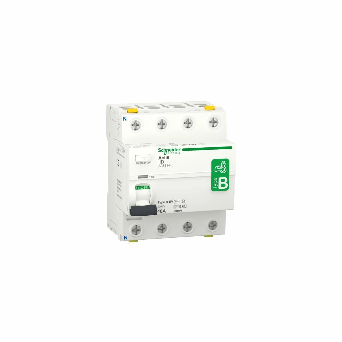 Schneider Electric A9Z51440 FI-SCHALTER IID 4P 40A 30MA 3 Schneider Electric A9Z51440 FI-SCHALTER IID 4P 40A 30MA
