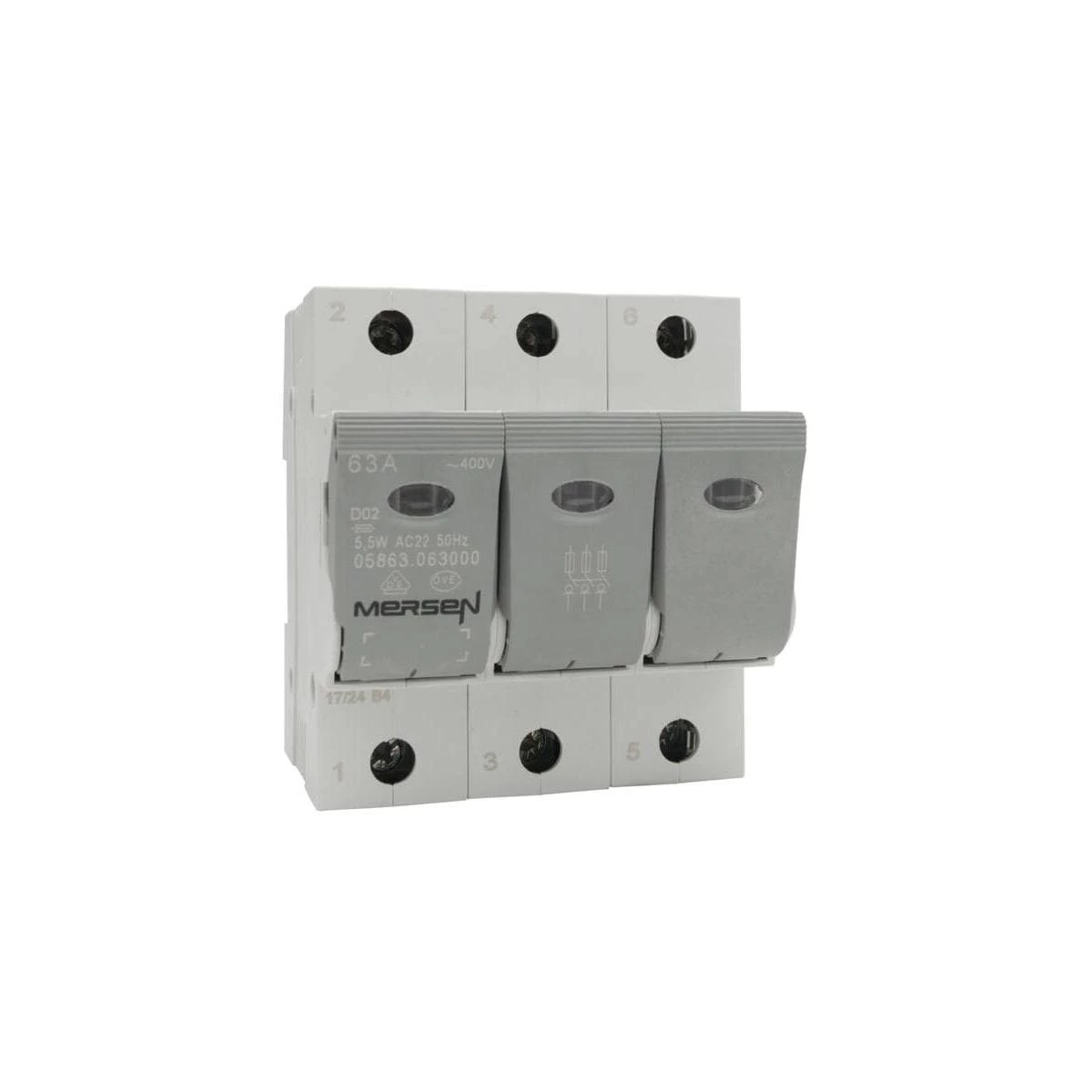 Mersen 05863.063000 Lasttrennschalter D0 LINOCUR, D02, 3-polig, Mit Sicherungselement 63A (B1012622) 3 Mersen 05863.063000 Lasttrennschalter D0 LINOCUR, D02, 3-polig, Mit Sicherungselement 63A (B1012622)